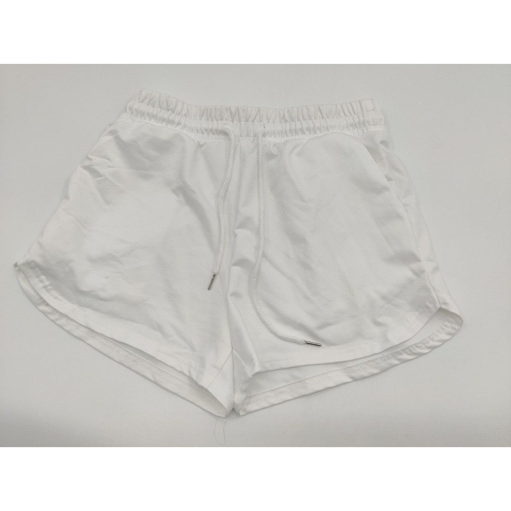 SHEIN White Athletic Shorts Drawstring‎ Waist Women's Size M